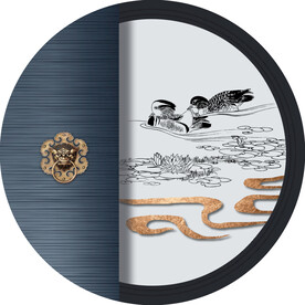 新中式线描国画装饰画