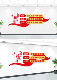 社会主义核心价值观文化墙