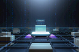 科技智能仓库海报模板设计