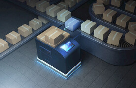 机器人仓库分拣海报模板设计