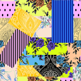 大牌  拼接   花朵   圆