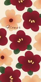 红色花手机壳图案