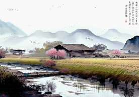 意境 水墨山水画