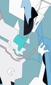 北欧抽象色块装饰画