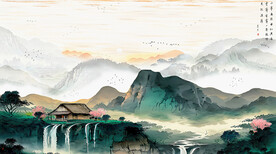 意境 水墨山水画