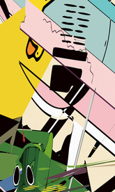 抽象色块装饰画