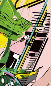 抽象色块装饰画