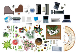 花卉电器PSD图块