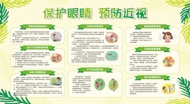 保护视力展板