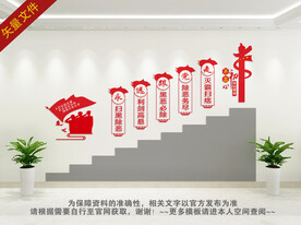 扫黑除恶楼梯文化墙