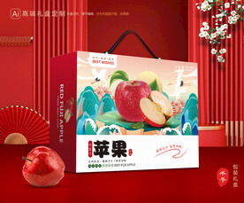 苹果包装 红富士礼盒
