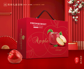 苹果包装 红富士礼盒