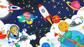 卡通太空儿童房背景