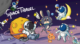 卡通动物太空背景