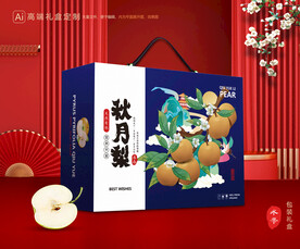 秋月梨礼盒 梨包装