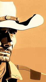 西部牛仔人物画