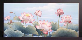 荷花装饰画无框画