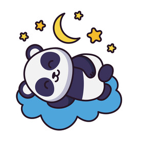 矢量卡爱卡通动物大熊猫插画素材