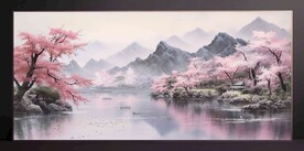 山水画装饰画无框画