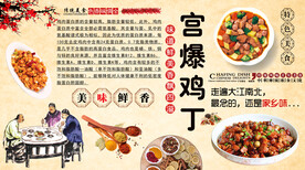 宫爆鸡丁背景墙