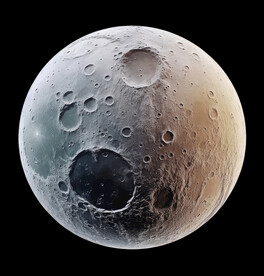 月球表面灯箱素材