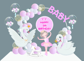 白天鹅女宝宝生日宴