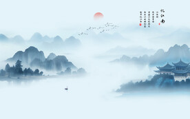 江南水乡背景墙