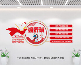 民族团结五个认同文化墙