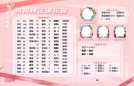 粉色冠名榜海报