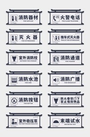 消防导视门牌设计
