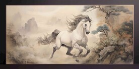 山水画装饰画无框画