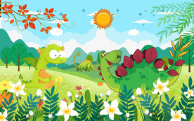 卡通儿童房背景墙