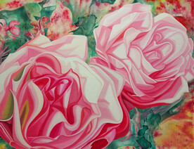 现代 设计花卉背景墙 壁画