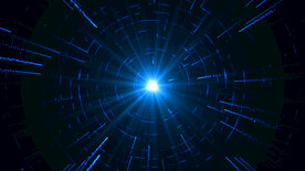 4K粒子蓝色轨道背景AE成品