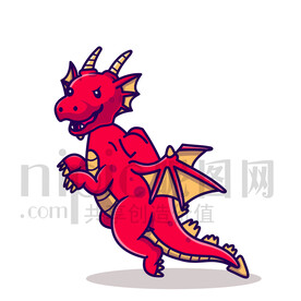 卡通恐龙飞龙大怪兽