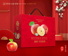 苹果包装 红富士礼盒