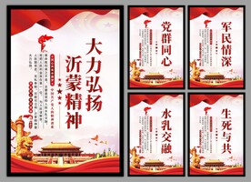 沂蒙精神党建海报