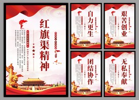 红旗渠精神党建海报