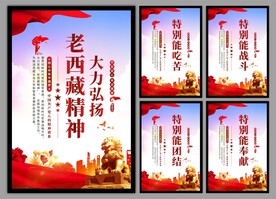 老西藏精神党建海报