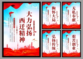 弘扬西迁精神党建海报
