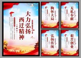 弘扬西迁精神党建海报