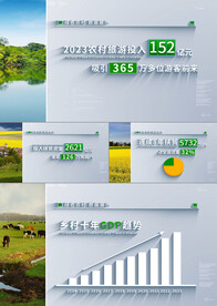 简洁明亮数字乡村扶贫数据AE