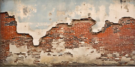 复古斑驳红砖水泥墙背景墙壁画