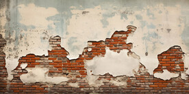 复古斑驳红砖水泥墙背景墙壁画