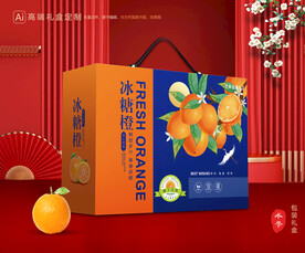 橙子包装 脐橙礼盒