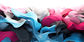 粉蓝色抽象拉丝3D立体流体渐变