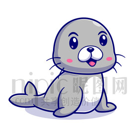可爱卡通小海狮