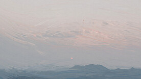 夕阳油画 一望无垠