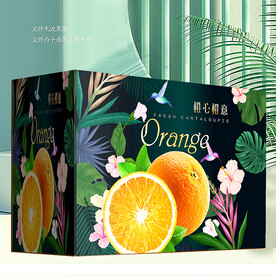 橙子包装 脐橙礼盒 