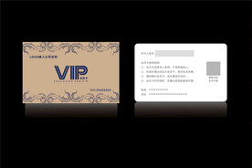 高档浅金色会员卡CDR矢量图
